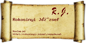 Rokosinyi József névjegykártya