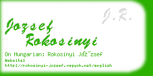 jozsef rokosinyi business card